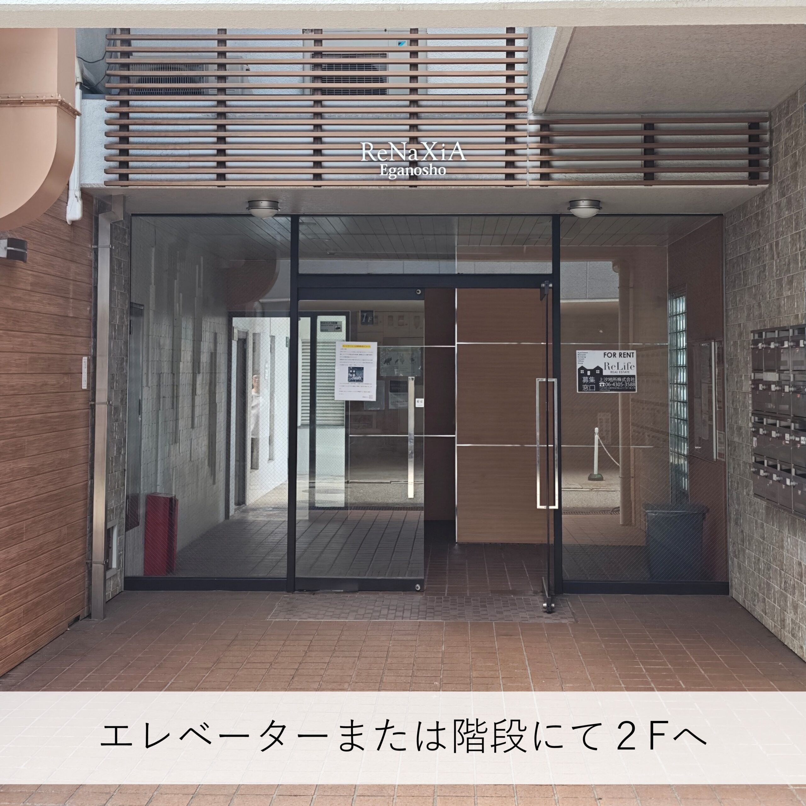 ビル入口階段